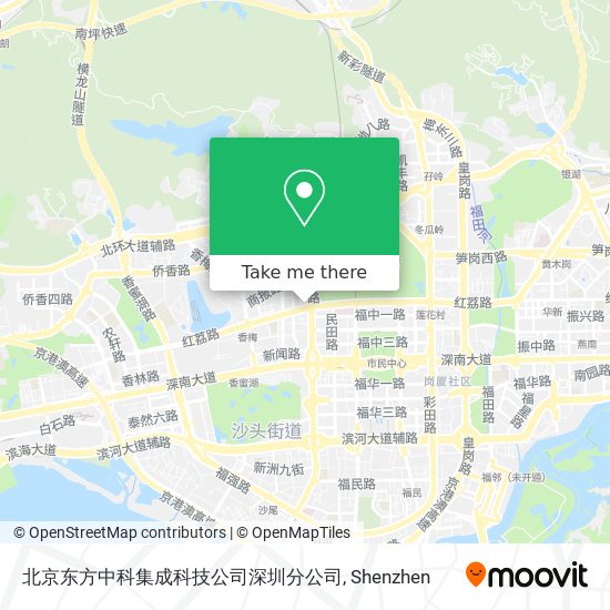 北京东方中科集成科技公司深圳分公司 map