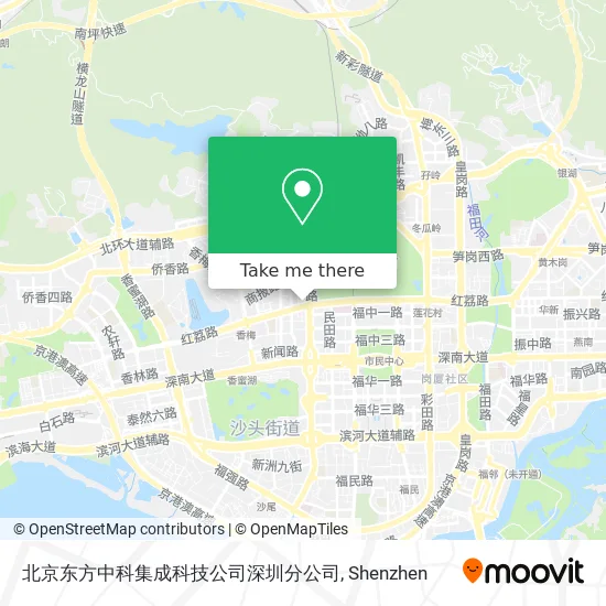 北京东方中科集成科技公司深圳分公司 map