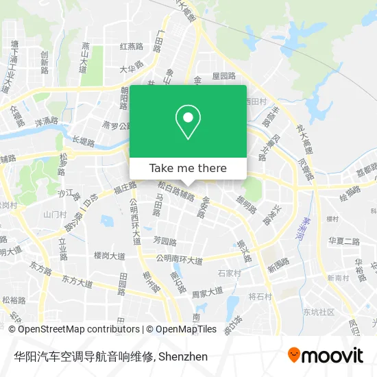 华阳汽车空调导航音响维修 map