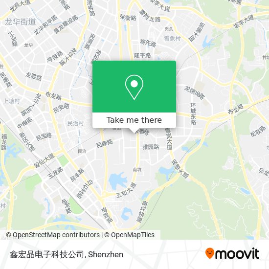 鑫宏晶电子科技公司 map