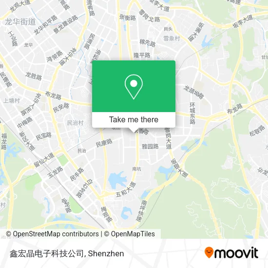 鑫宏晶电子科技公司 map