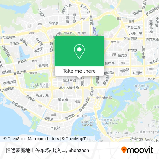 恒运豪庭地上停车场-出入口 map