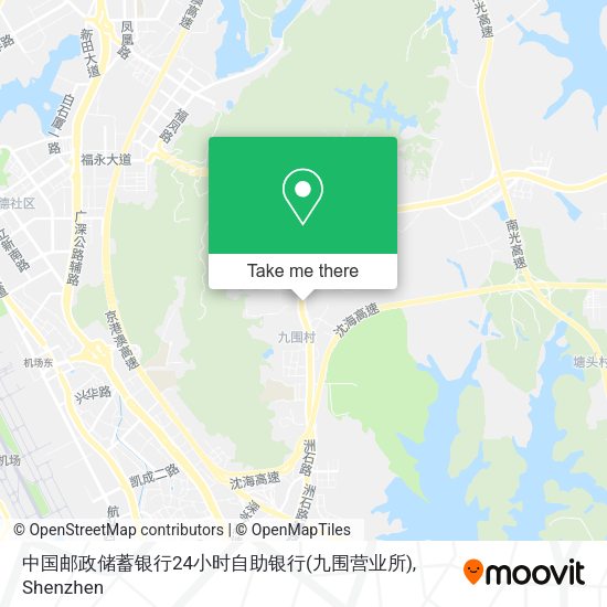中国邮政储蓄银行24小时自助银行(九围营业所) map