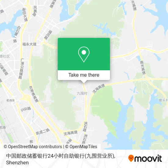 中国邮政储蓄银行24小时自助银行(九围营业所) map