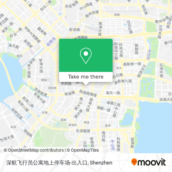 深航飞行员公寓地上停车场-出入口 map
