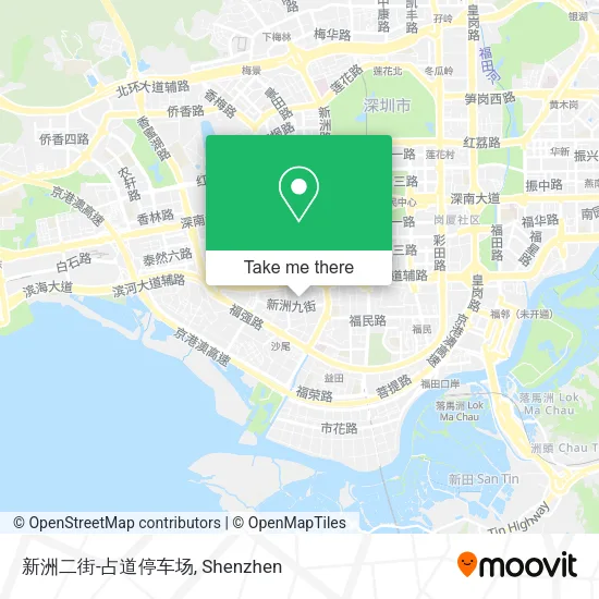 新洲二街-占道停车场 map