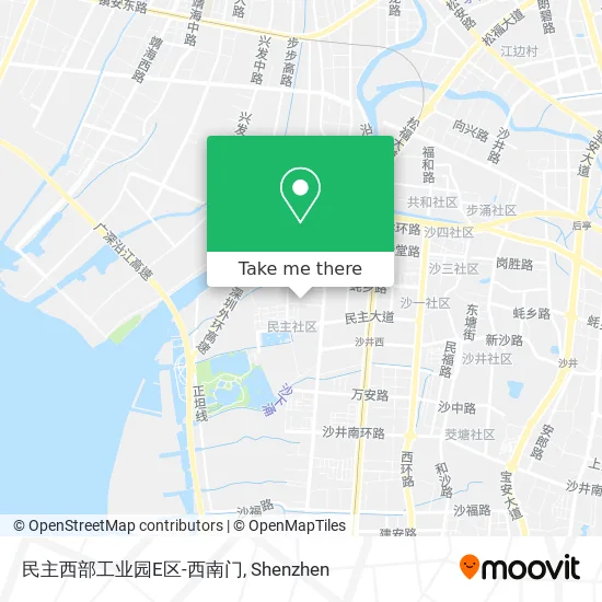 民主西部工业园E区-西南门 map