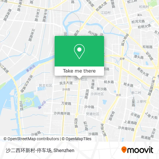 沙二西环新村-停车场 map