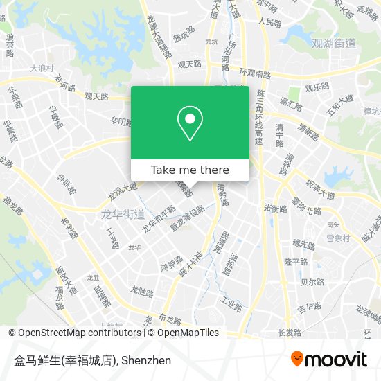 盒马鲜生(幸福城店) map