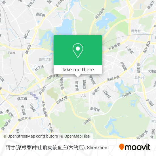 阿甘(菜根香)中山脆肉鲩鱼庄(六约店) map