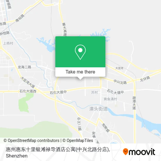 惠州惠东十里银滩禄导酒店公寓(中兴北路分店) map