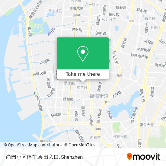 尚园小区停车场-出入口 map