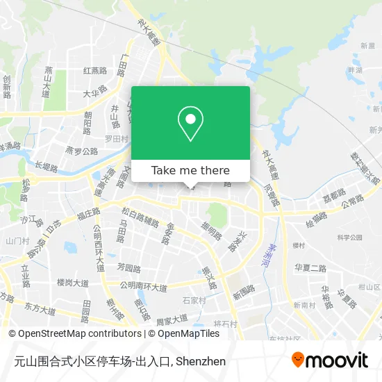 元山围合式小区停车场-出入口 map