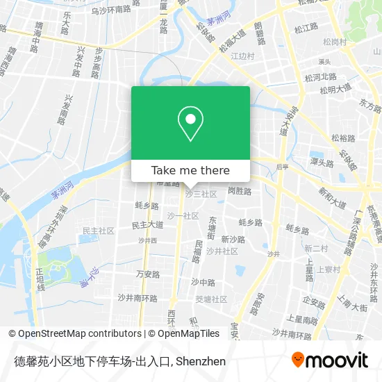 德馨苑小区地下停车场-出入口 map