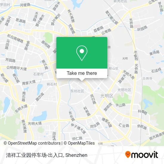 清祥工业园停车场-出入口 map