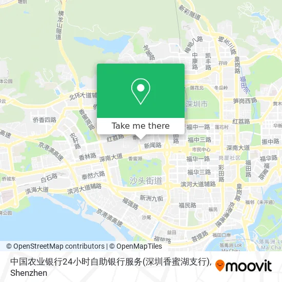 中国农业银行24小时自助银行服务(深圳香蜜湖支行) map
