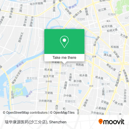 瑞华康源医药(沙三分店) map