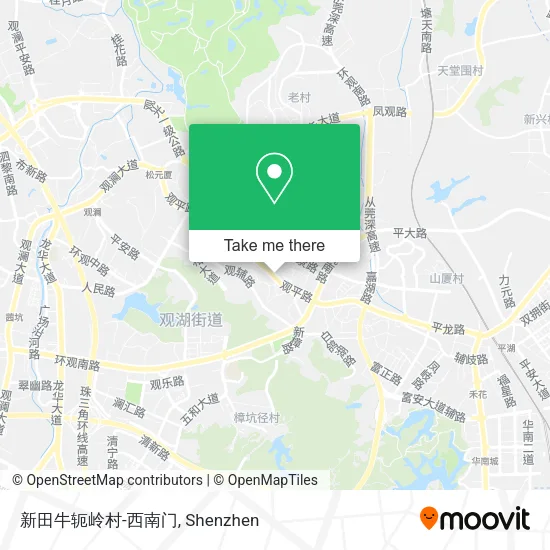 新田牛轭岭村-西南门 map