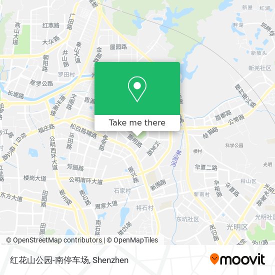 红花山公园-南停车场 map