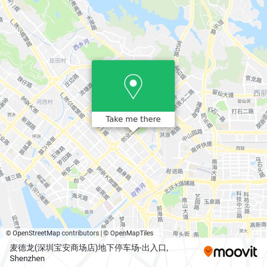 麦德龙(深圳宝安商场店)地下停车场-出入口 map