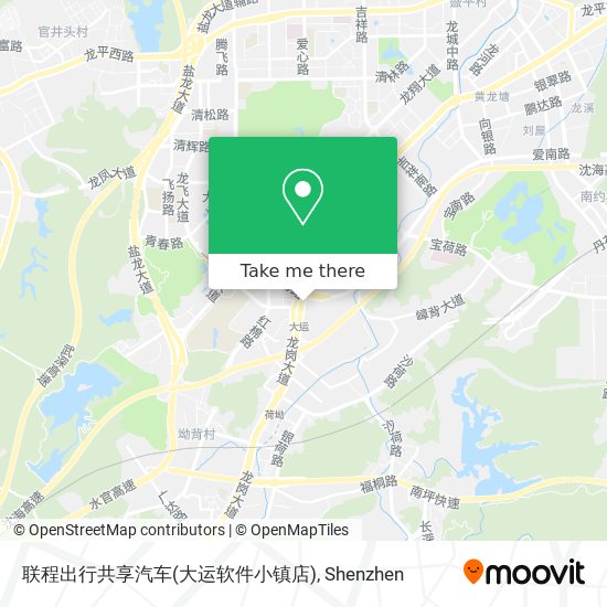 联程出行共享汽车(大运软件小镇店) map