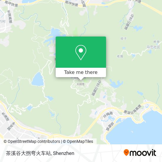 茶溪谷大拐弯火车站 map