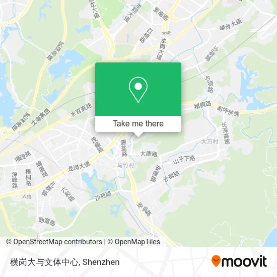 横岗大与文体中心 map