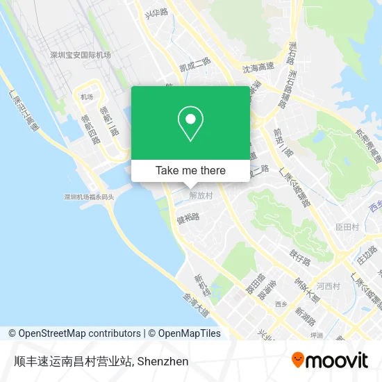 顺丰速运南昌村营业站 map