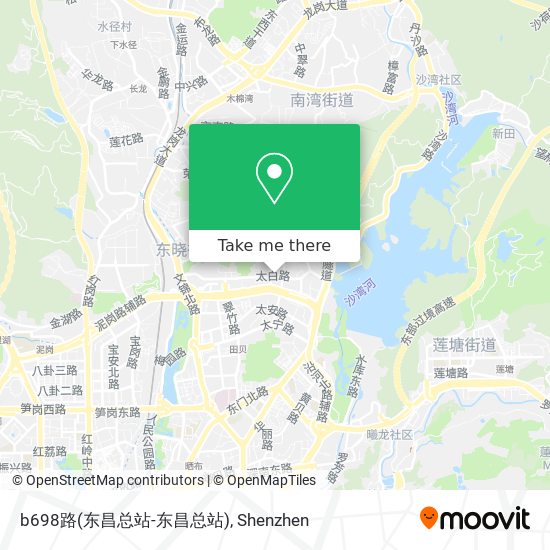 b698路(东昌总站-东昌总站) map