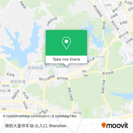 塘朗大厦停车场-出入口 map