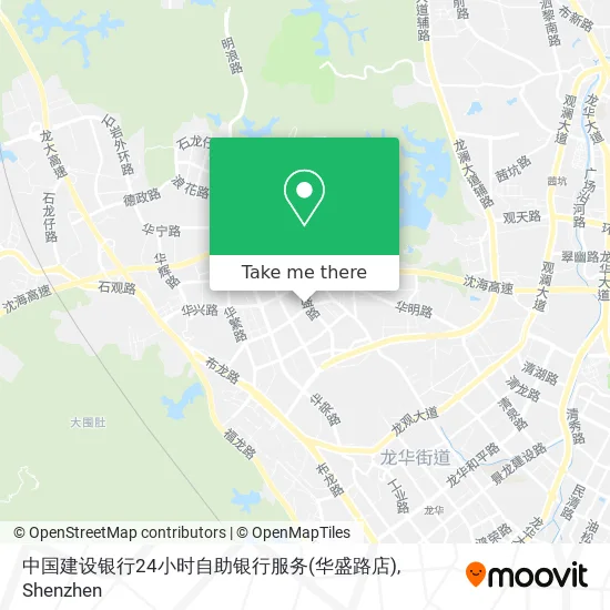 中国建设银行24小时自助银行服务(华盛路店) map
