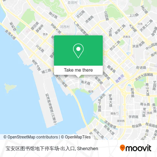 宝安区图书馆地下停车场-出入口 map