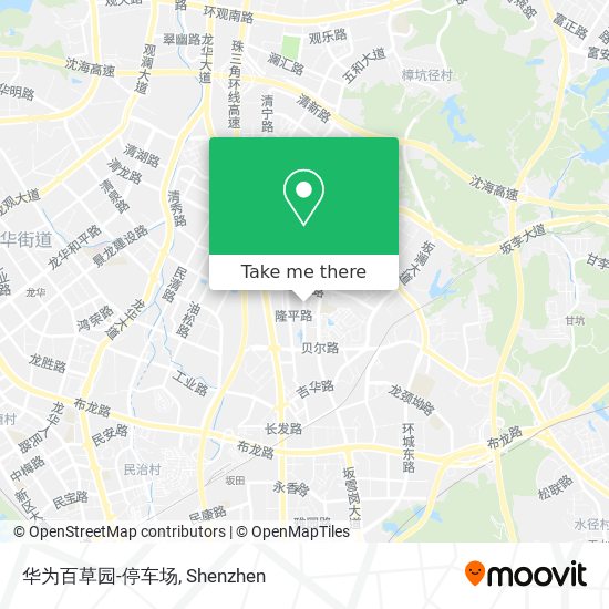 华为百草园-停车场 map