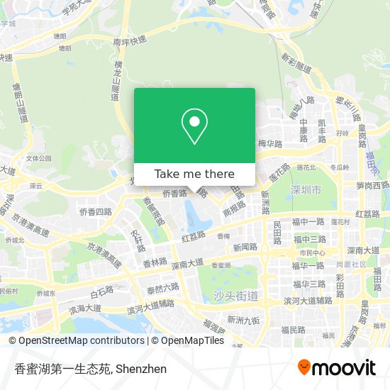香蜜湖第一生态苑 map