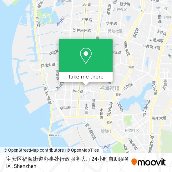 宝安区福海街道办事处行政服务大厅24小时自助服务区 map