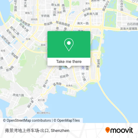 雍景湾地上停车场-出口 map