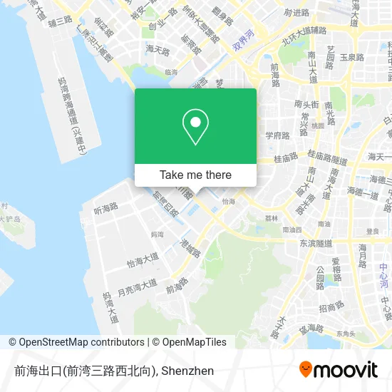 前海出口(前湾三路西北向) map
