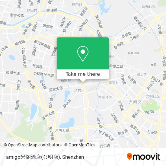 amigo米阁酒店(公明店) map