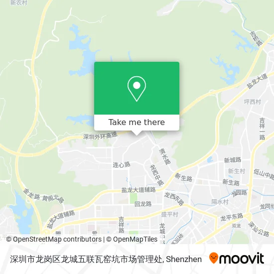 深圳市龙岗区龙城五联瓦窑坑市场管理处 map
