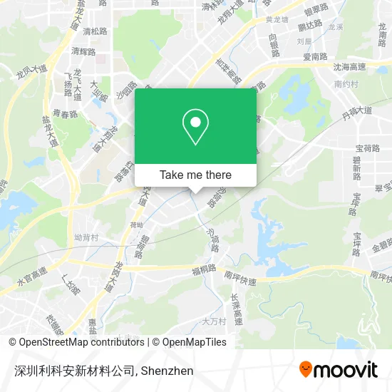 深圳利科安新材料公司 map