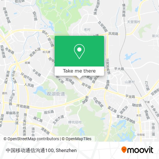 中国移动通信沟通100 map