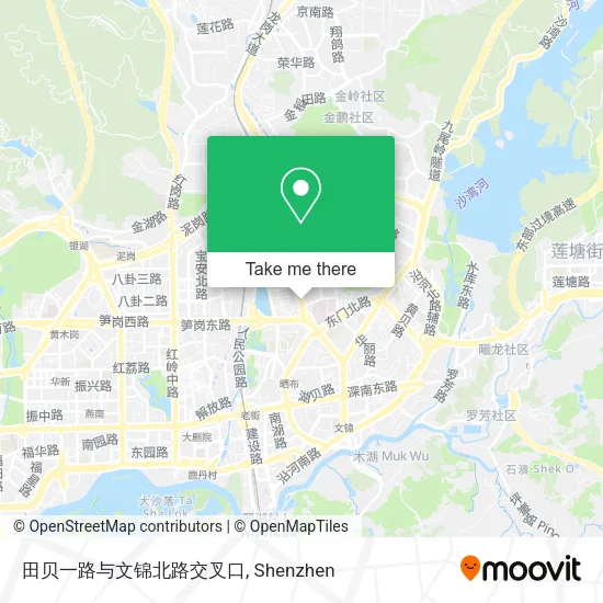 田贝一路与文锦北路交叉口 map