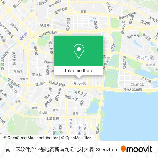 南山区软件产业基地商新南九道北科大厦 map