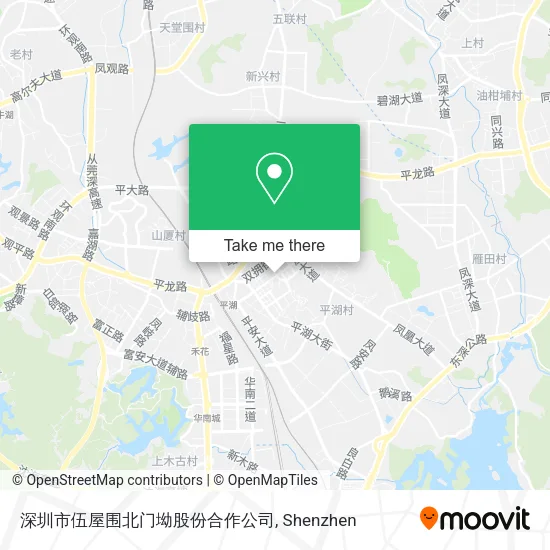 深圳市伍屋围北门坳股份合作公司 map
