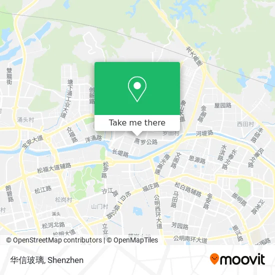华信玻璃 map