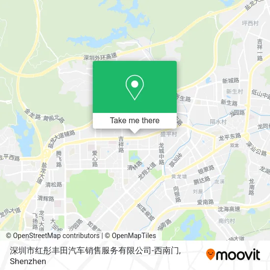 深圳市红彤丰田汽车销售服务有限公司-西南门 map