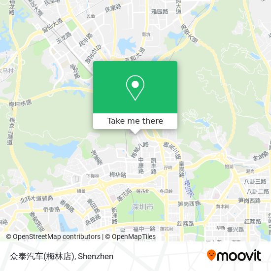 众泰汽车(梅林店) map