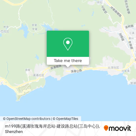 m199路(溪涌玫瑰海岸总站-建设路总站(三岛中心)) map