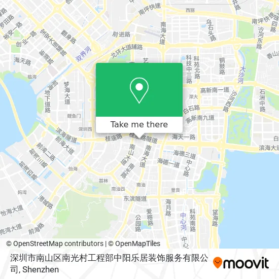深圳市南山区南光村工程部中阳乐居装饰服务有限公司 map