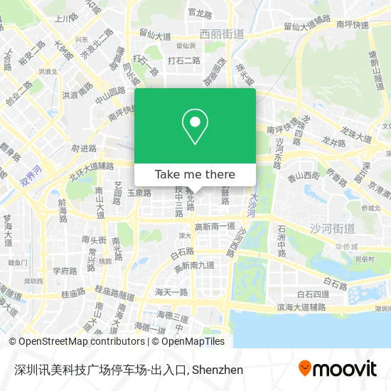 深圳讯美科技广场停车场-出入口 map